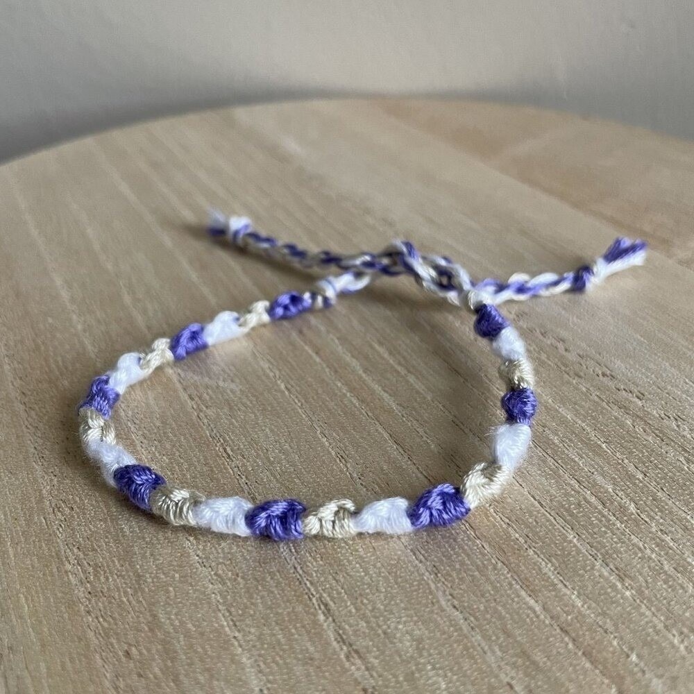 Allegra Bracelet, anklet, trendy, comfortable, tie, embroidery thread, woven, gi